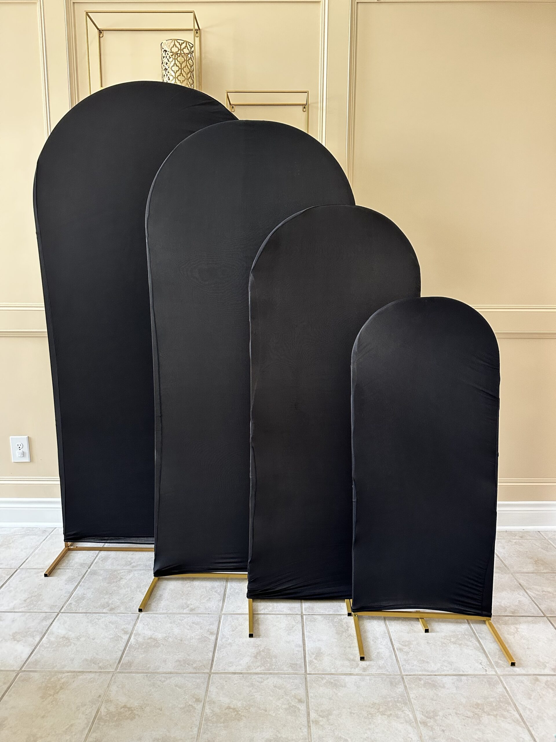 Gold Metal Wedding Arch/Chiara Backdrop Stand - 4 - Image 3